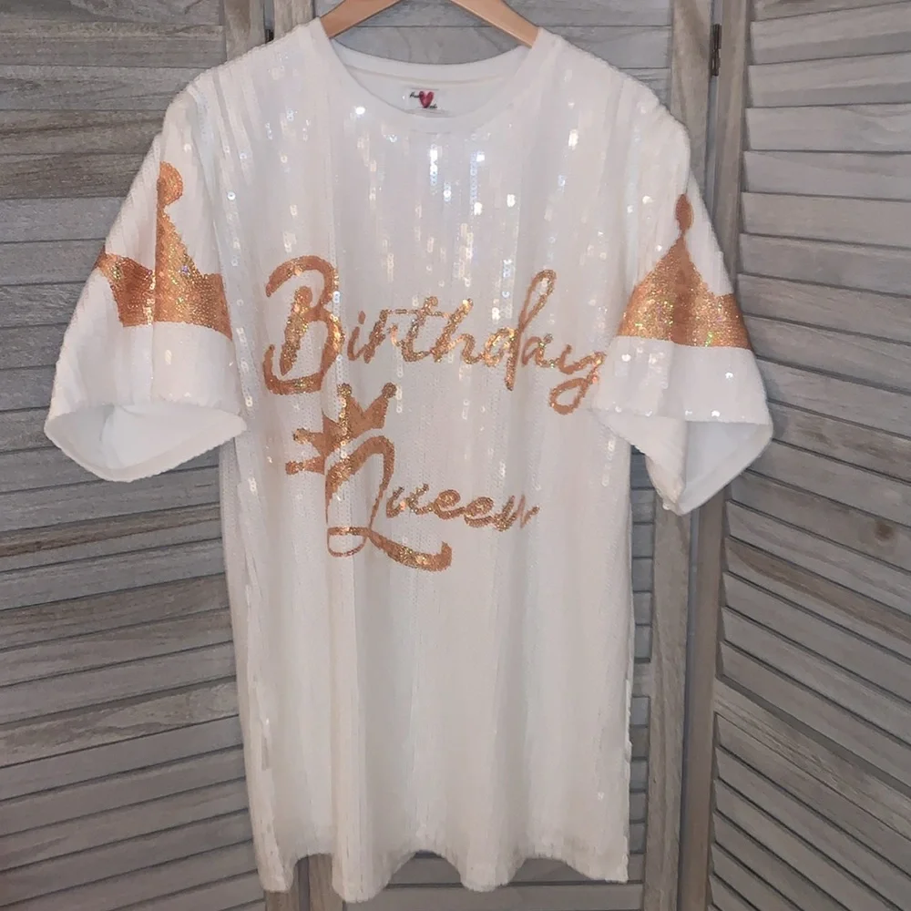 NWOT Birthday Queen Sequin Dress - Picture 5 of 8